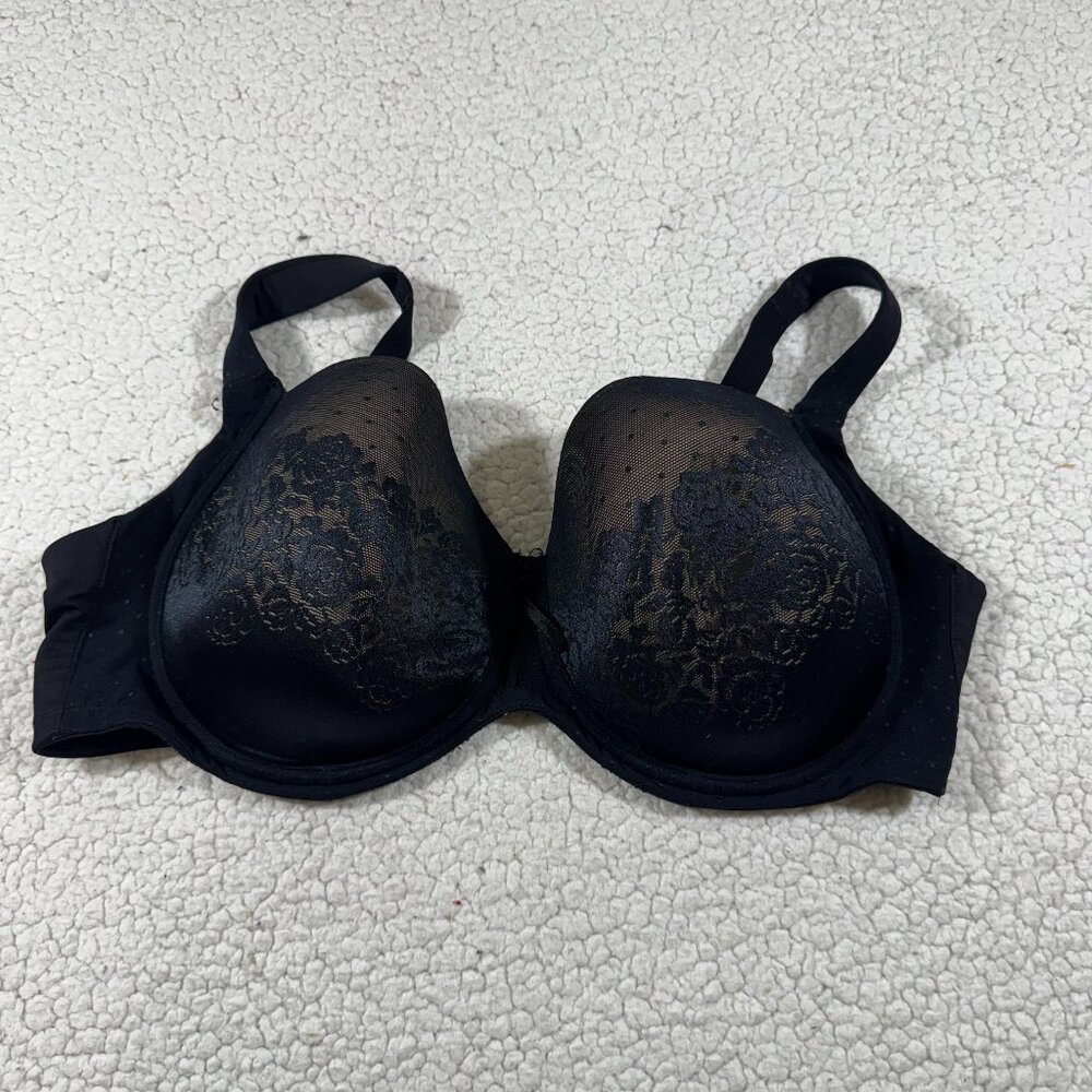 Soma Stunning Support Full Coverage Bra size 40DDD Black Underwire Back Closure